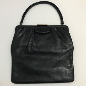 VINTAGE JANA Leather Bag With gold hardware- Blue